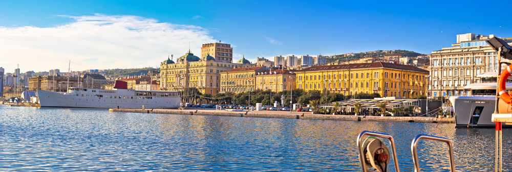 Panorama miasta Rijeka w Chorwacji